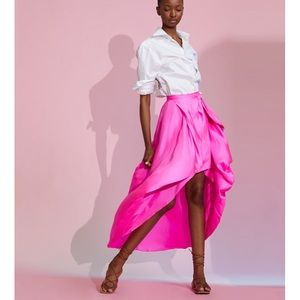 Cynthia Rowley silk bow skirt size4-hot pink - brand new with tags- never worn-